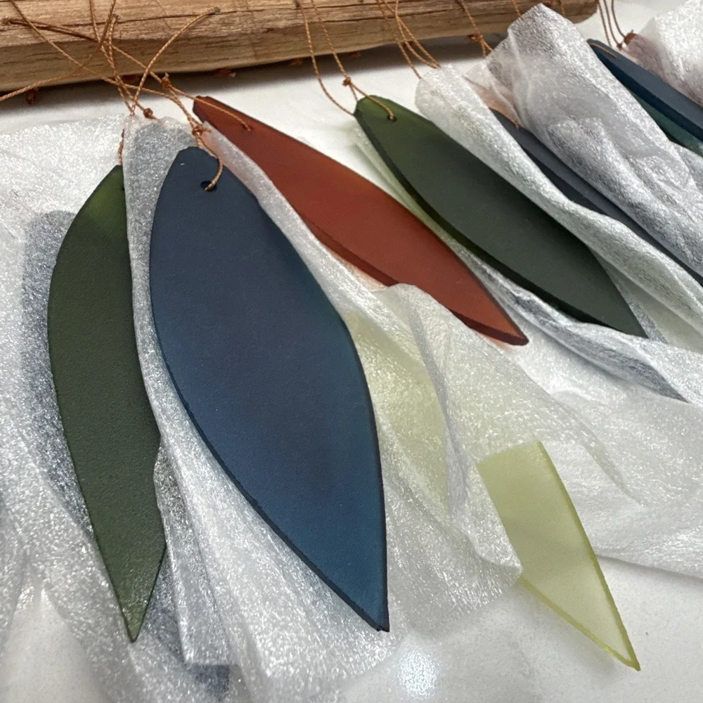 Blue Handworks Atlantic Coast Driftwood Glass Wind Chime GEBLUEG168 Ships Fast!